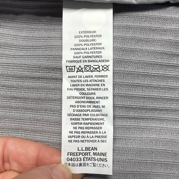 L.L. Bean Women's Fleece-Lined PrimaLoft Vest Gray Size Medium Regular - Picture 5 of 12